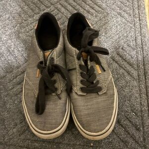 Vans Gray Canvas Low-Top Lace-Up Sneakers